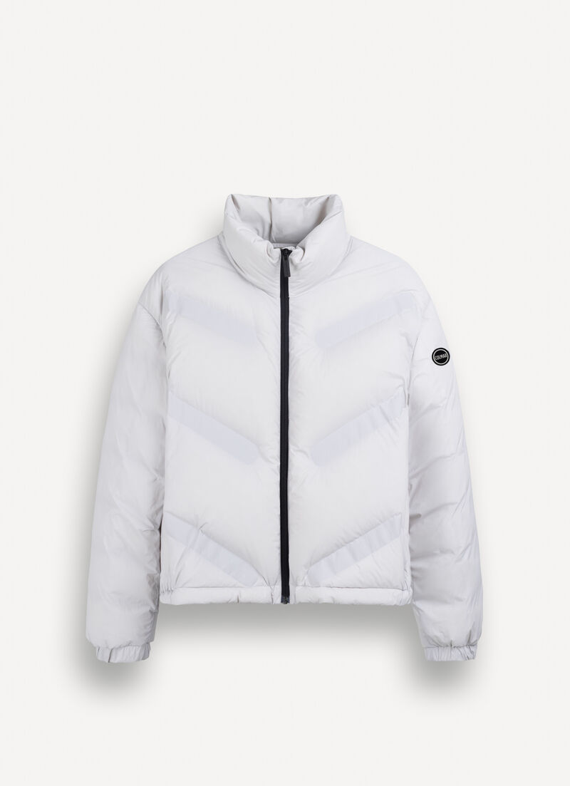 Matte down jacket with diagonal design