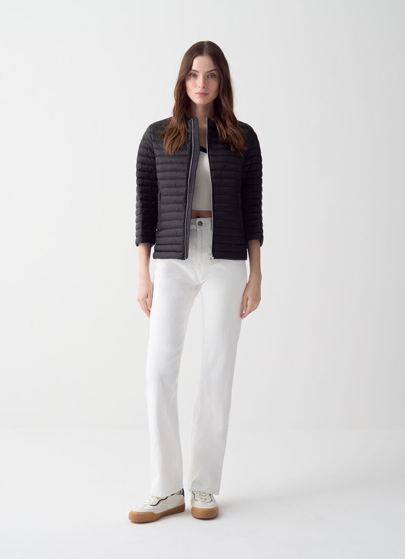 Quilted down-padded cape