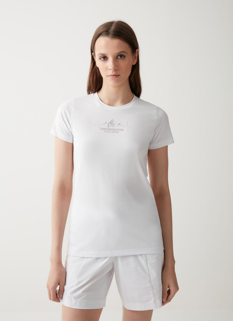 T-shirt with mountain drawing print