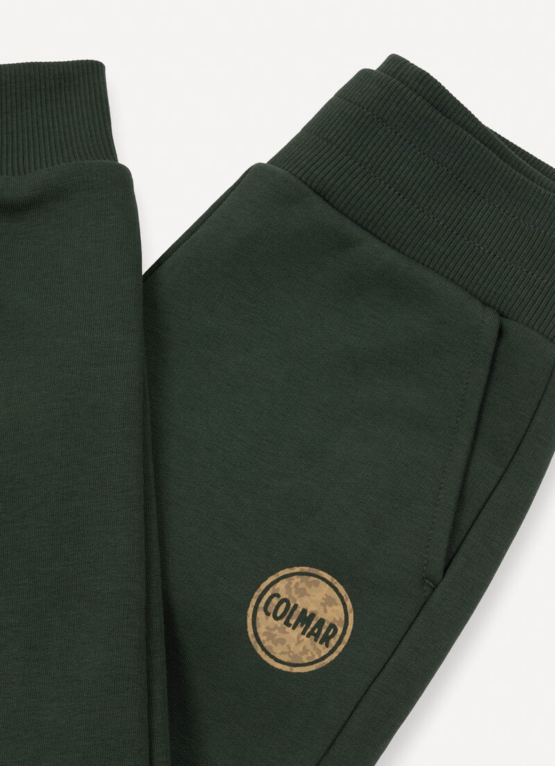 Tracksuit bottoms with camouflage logo