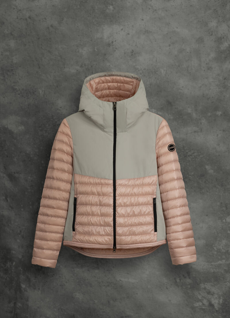 Hooded recycled fabric jacket