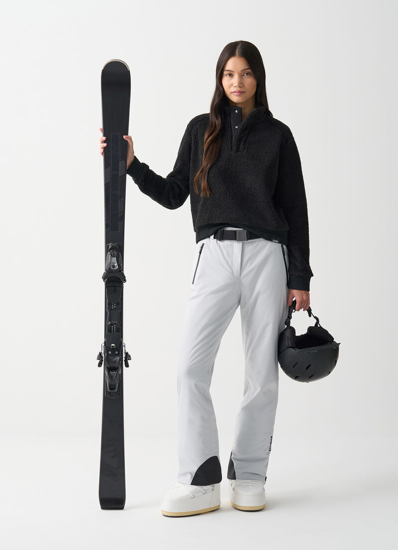 Teddy-effect cropped ski fleece