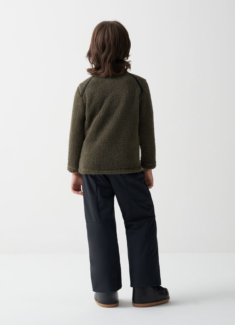 Unisex teddy-effect ski fleece