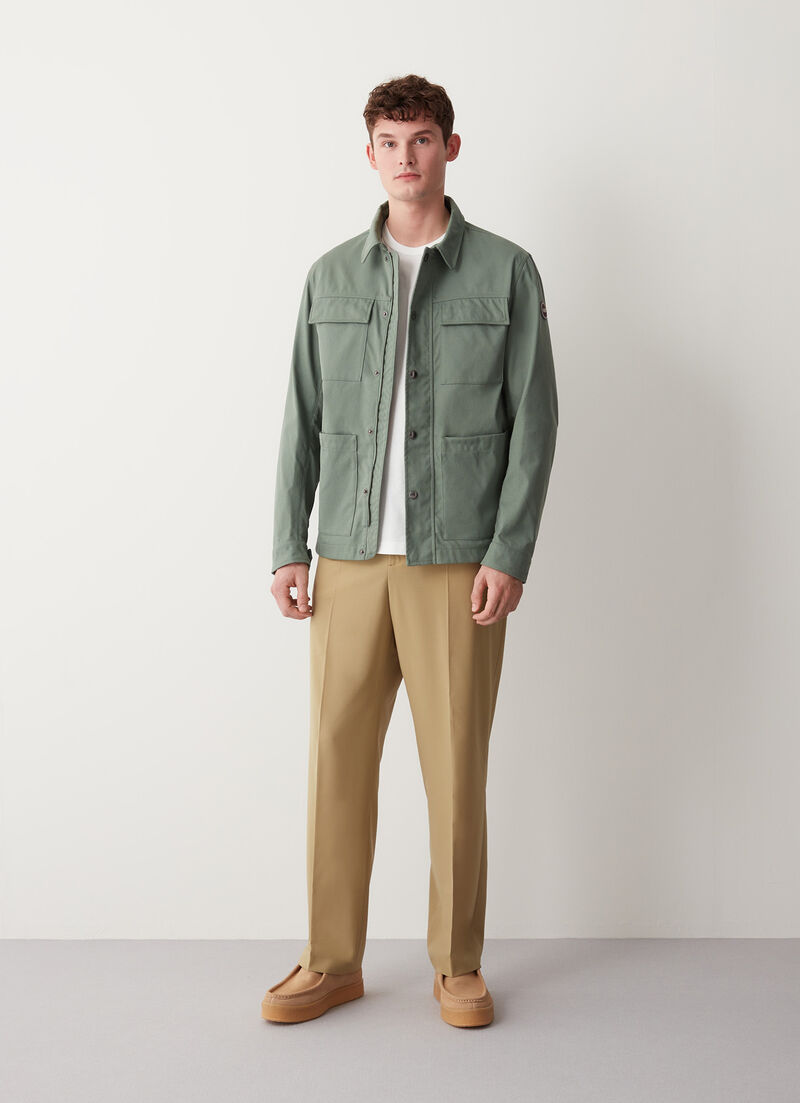 Cotton-look fabric field jacket