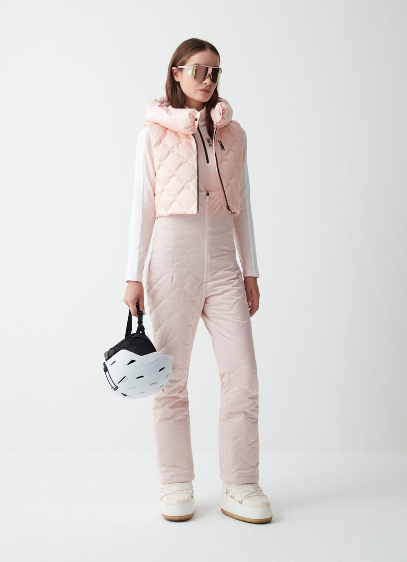 Cropped gilet with large hood