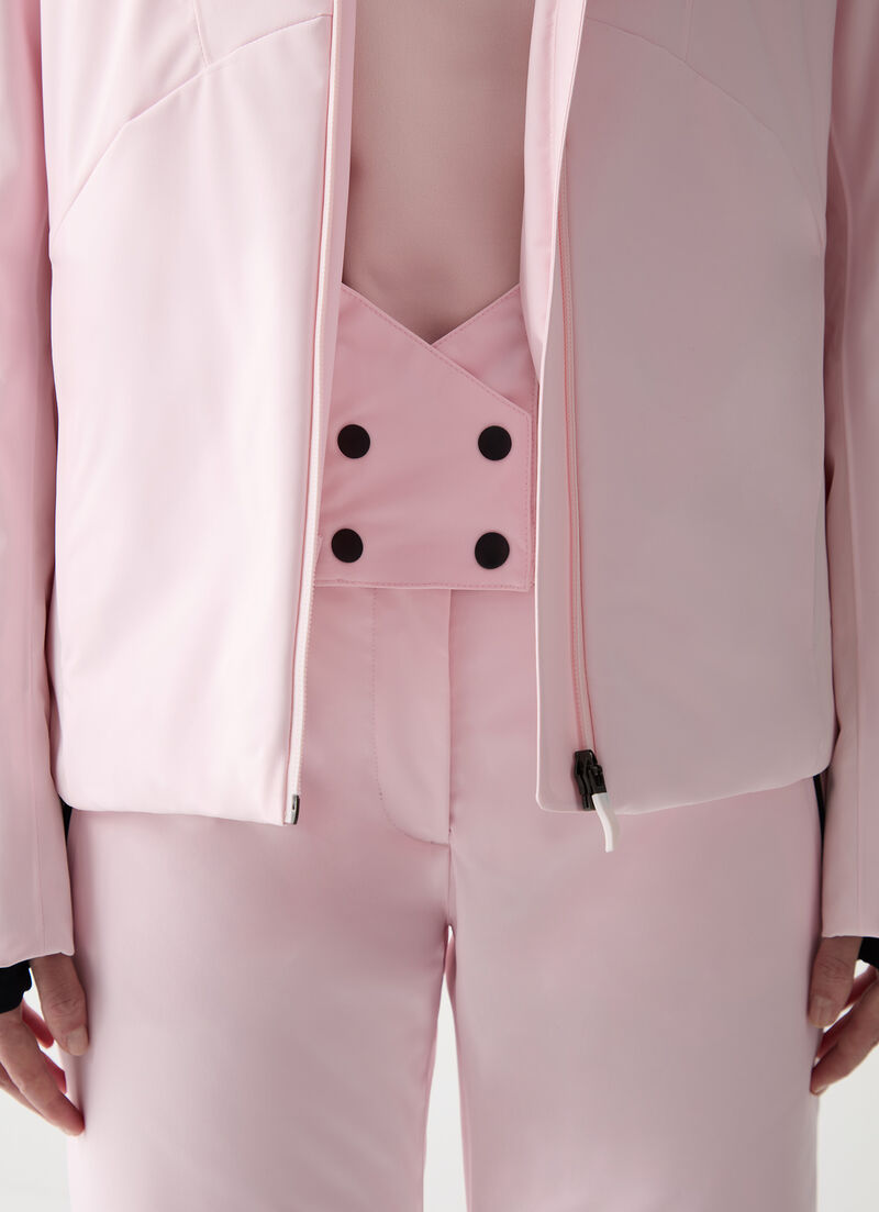 Two-fabric ski jacket