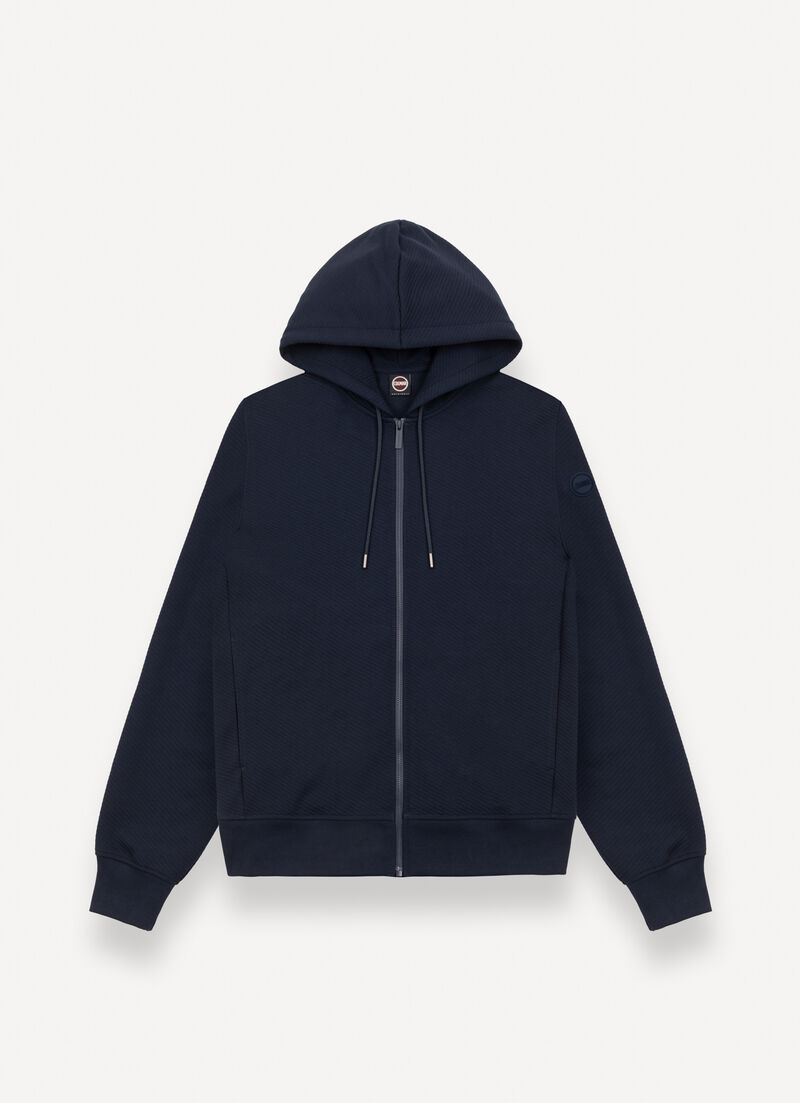Hooded jacquard sweatshirt