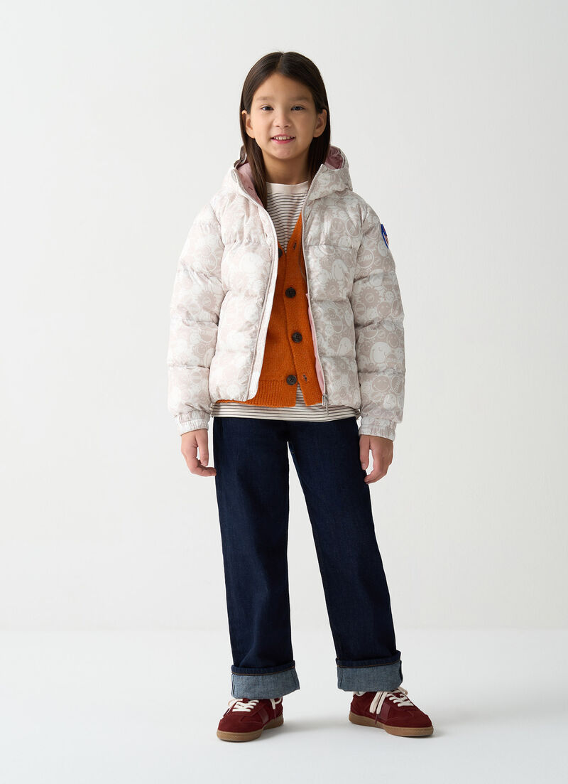 SmileyWorld® down jacket with hood