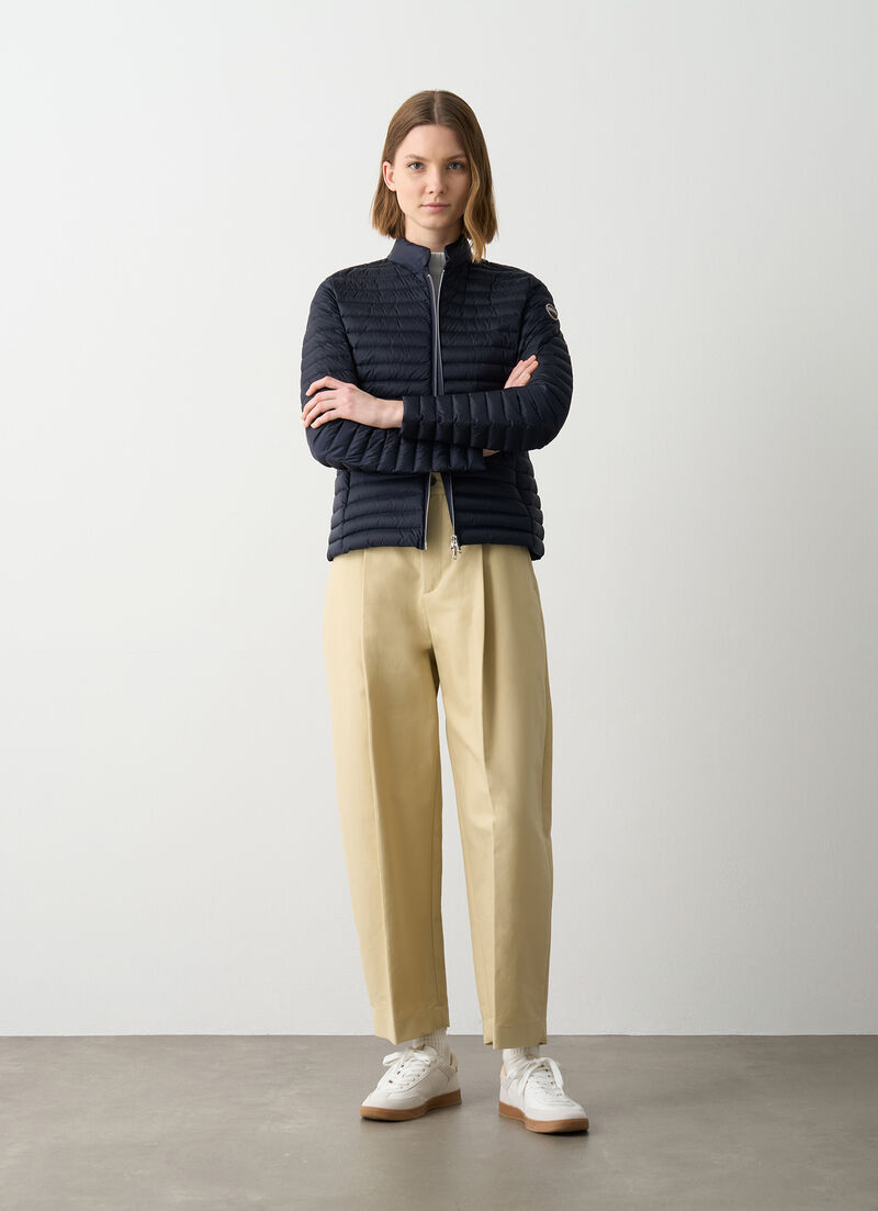 Padded collar down jacket