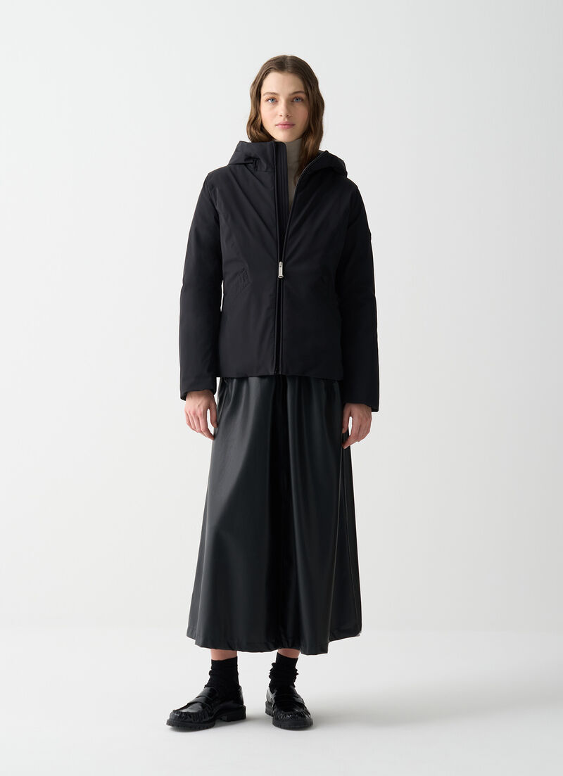 Waterproof hooded down jacket