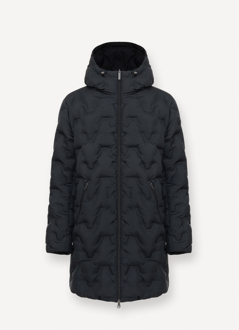 Long reversible waterproof down jacket