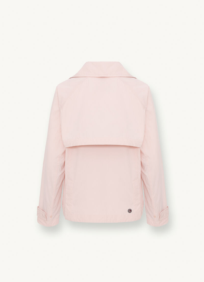 Double-breasted cotton-look blazer