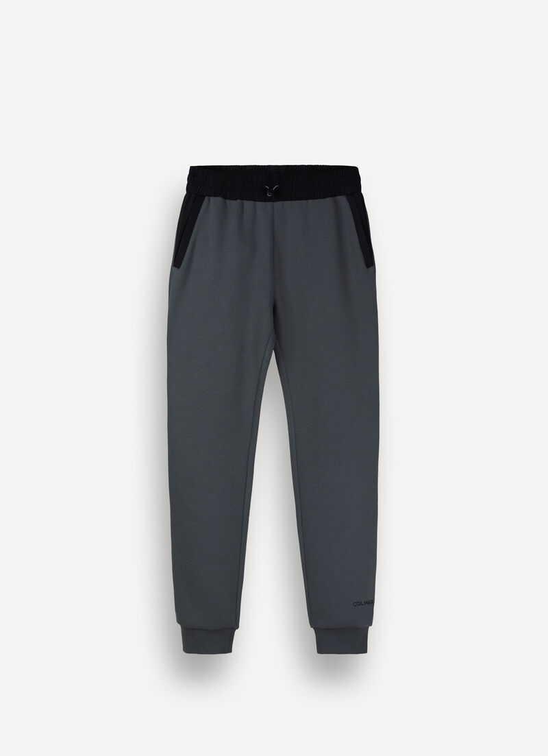 Tracksuit bottoms with nylon inserts