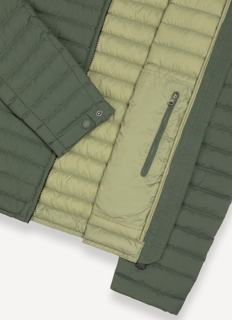 Light down jacket with padded collar