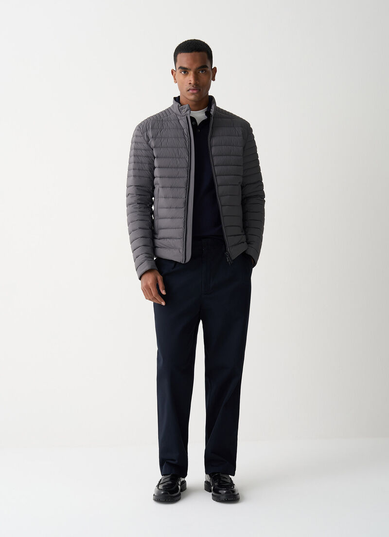 Lightweight down biker jacket