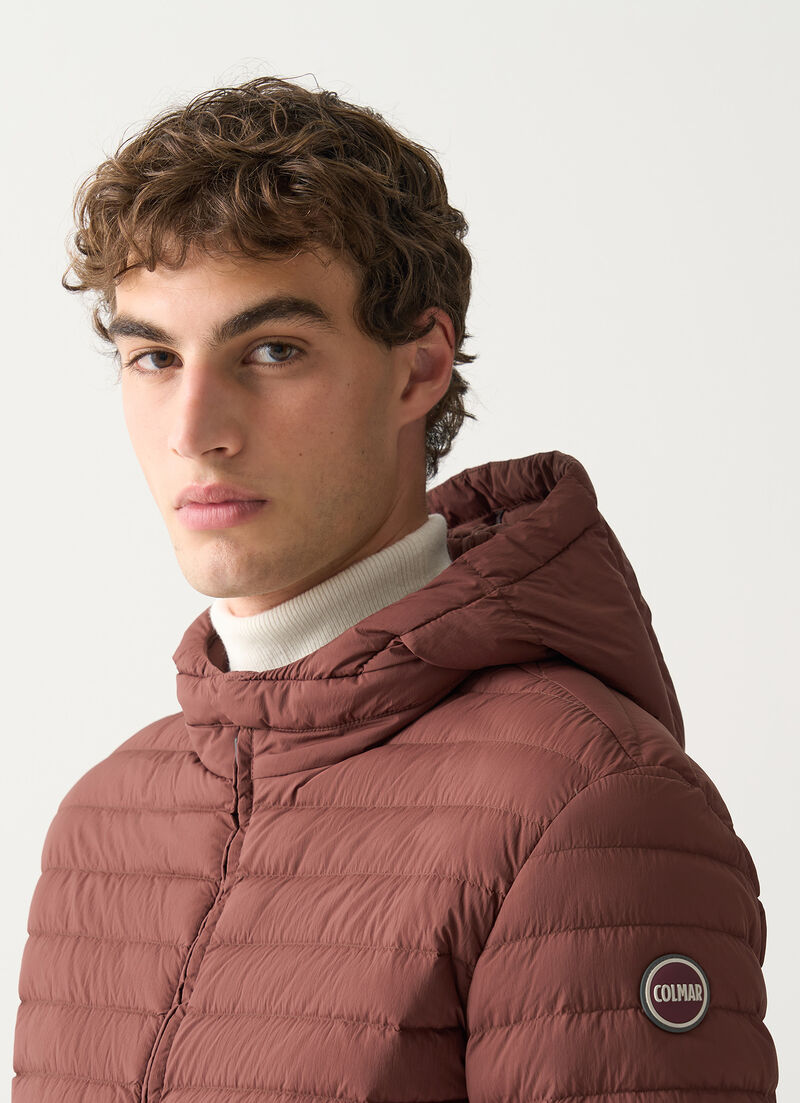 Light down jacket with hood