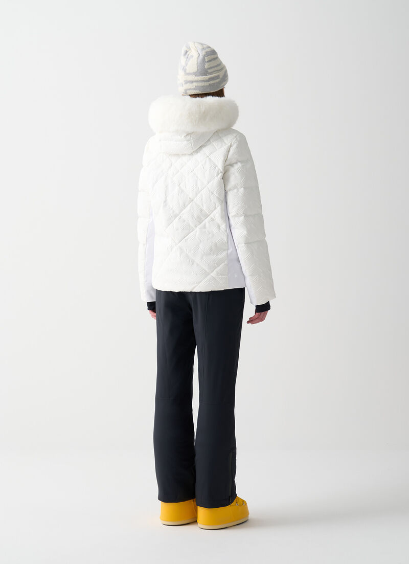 Balance padded ski jacket with faux fur