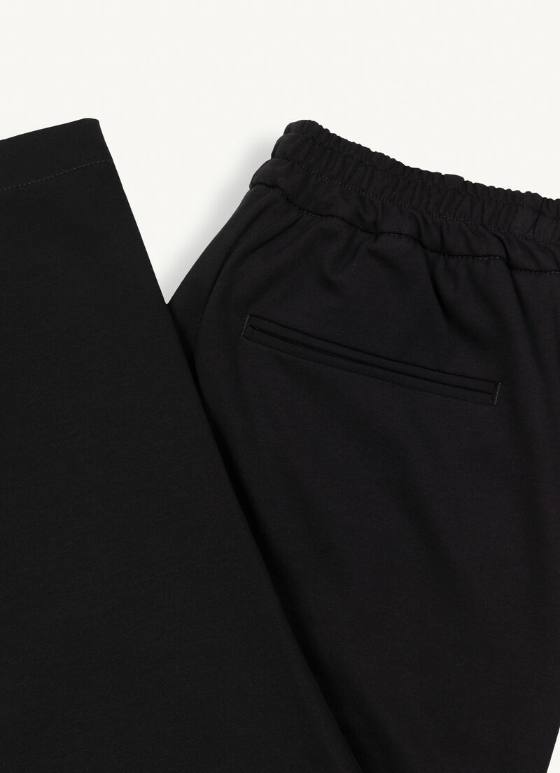 Comfortable-cut trousers with elasticated waistband