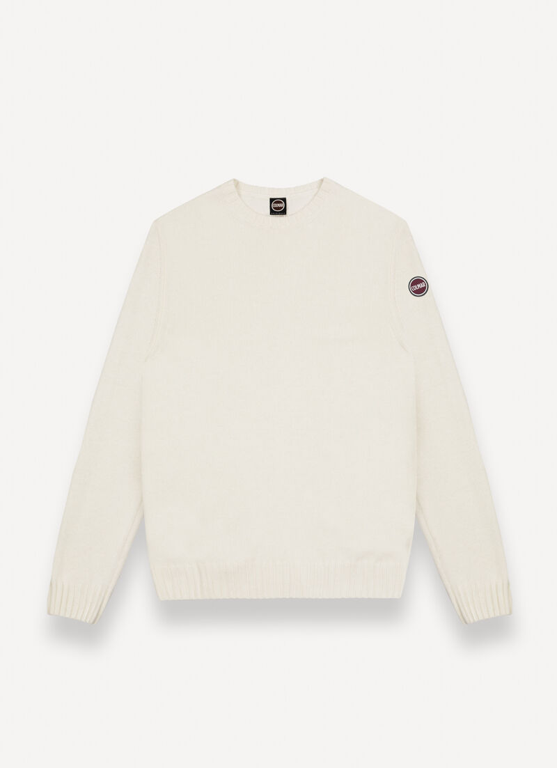 Branded wool pullover