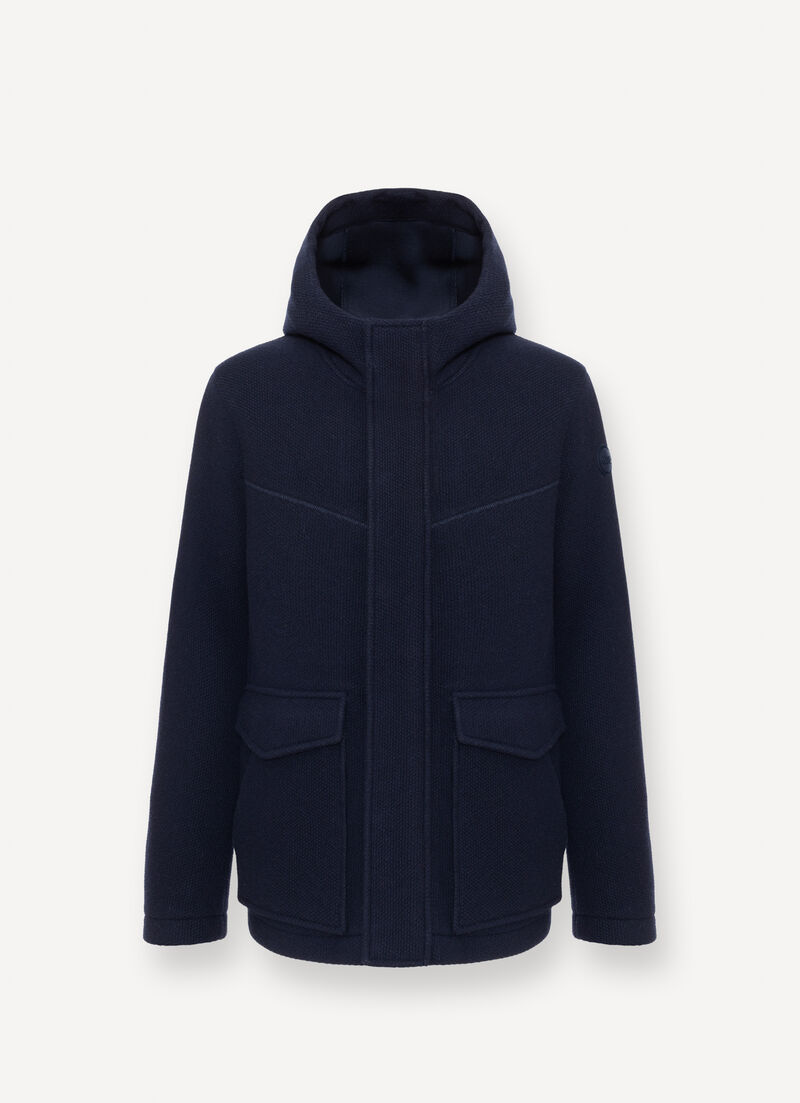 Pique coat with hood