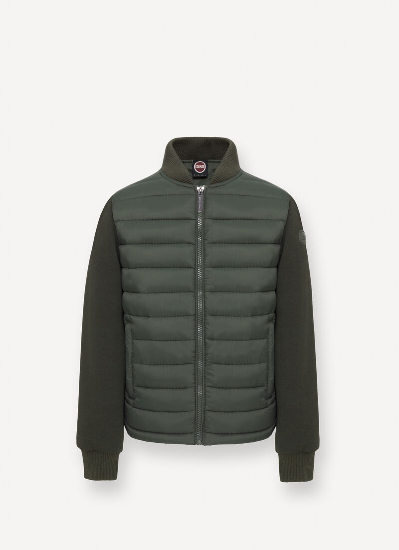 Jacket with fleece sleeves