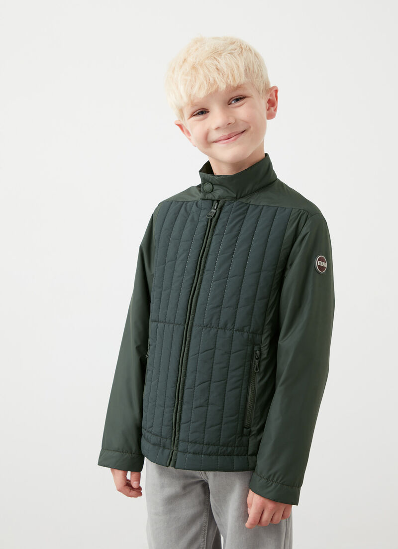 Biker jacket with wad padding