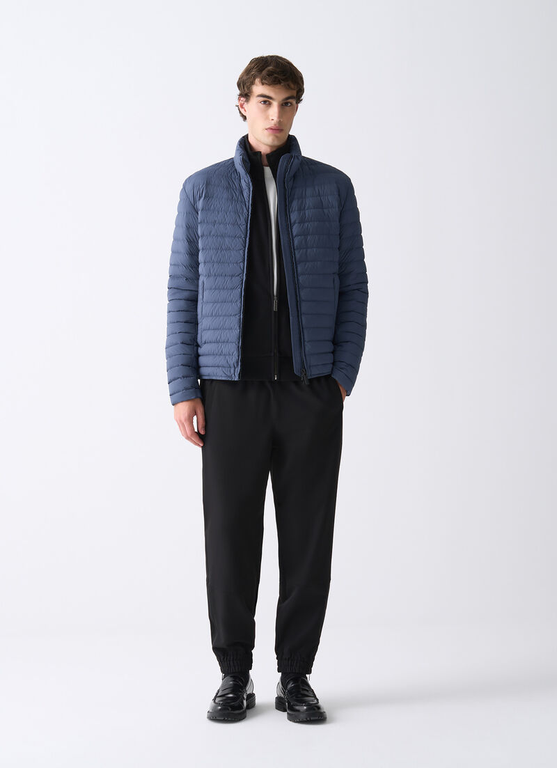 Light down jacket with padded collar