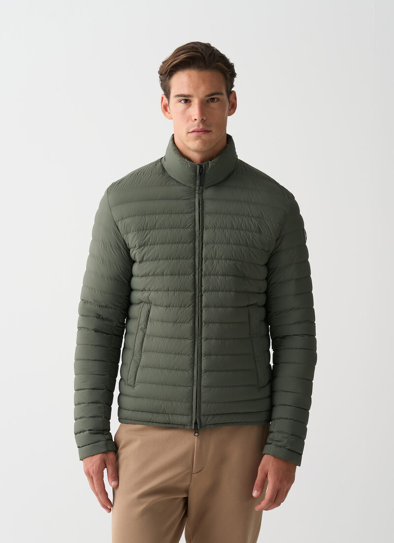 Light down jacket with padded collar