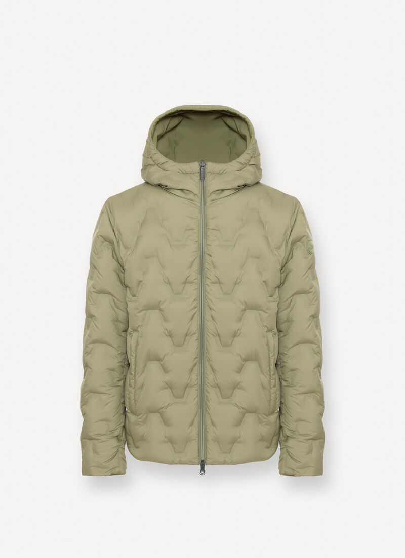 Reversible waterproof down jacket
