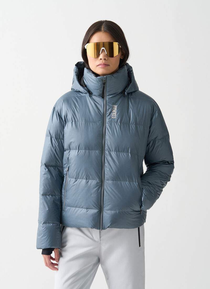 Puffy padded ski jacket