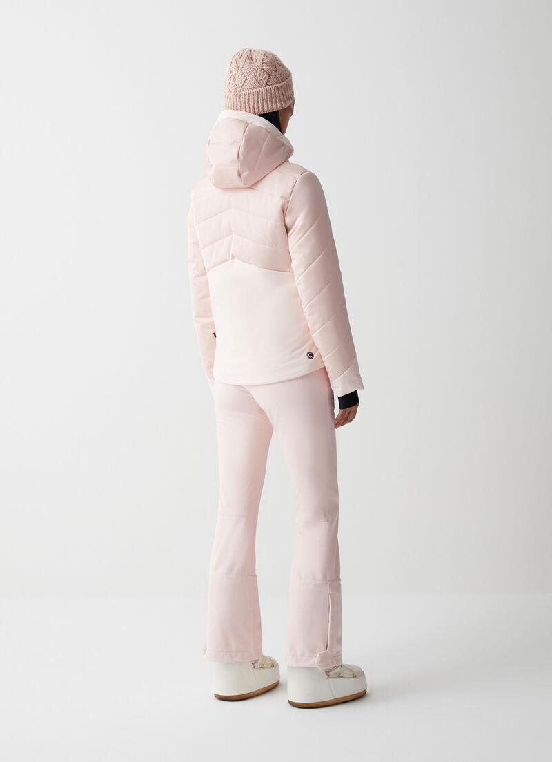 Satin fabric ski jacket