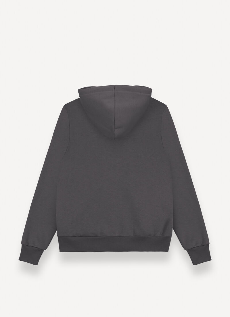 Full zip cotton sweatshirt