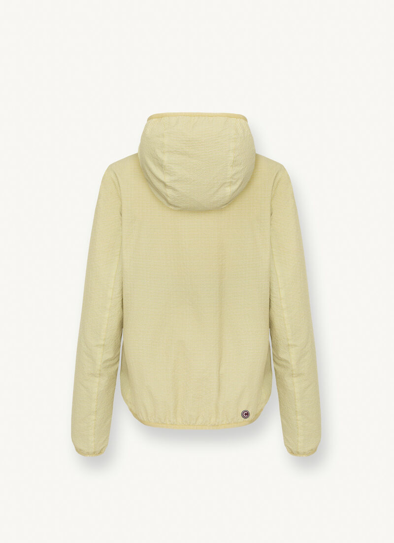 Reversible jacket with hood