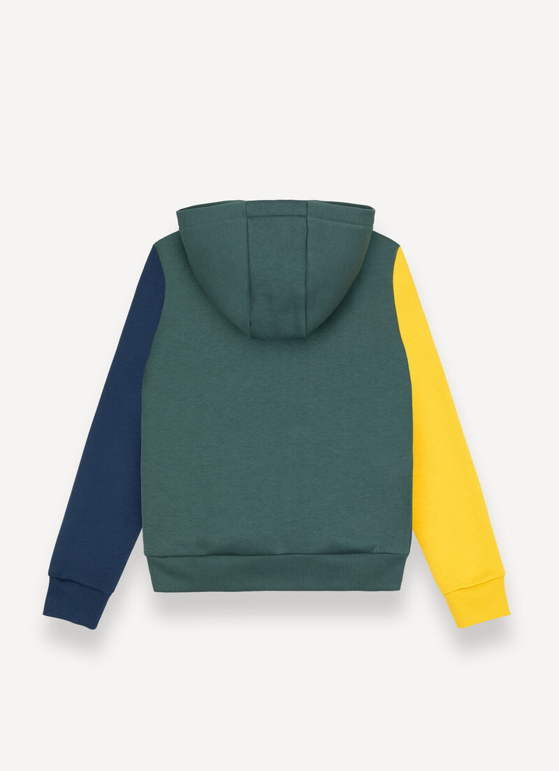 Colour-block sweatshirt with logo