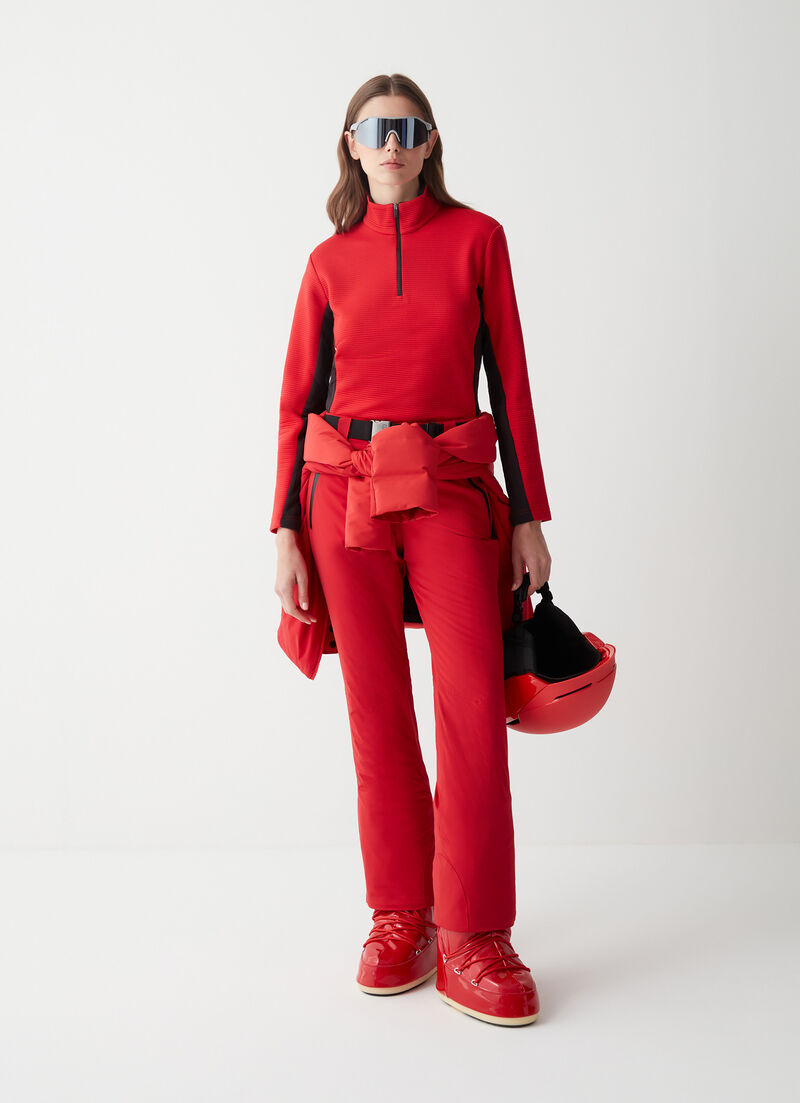 Half-zip jacquard ski fleece