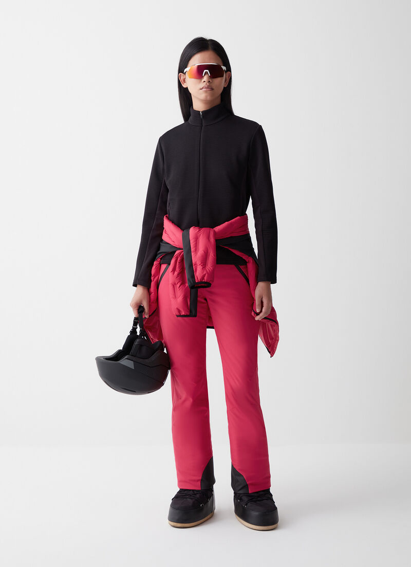 Full-zip jacquard ski fleece