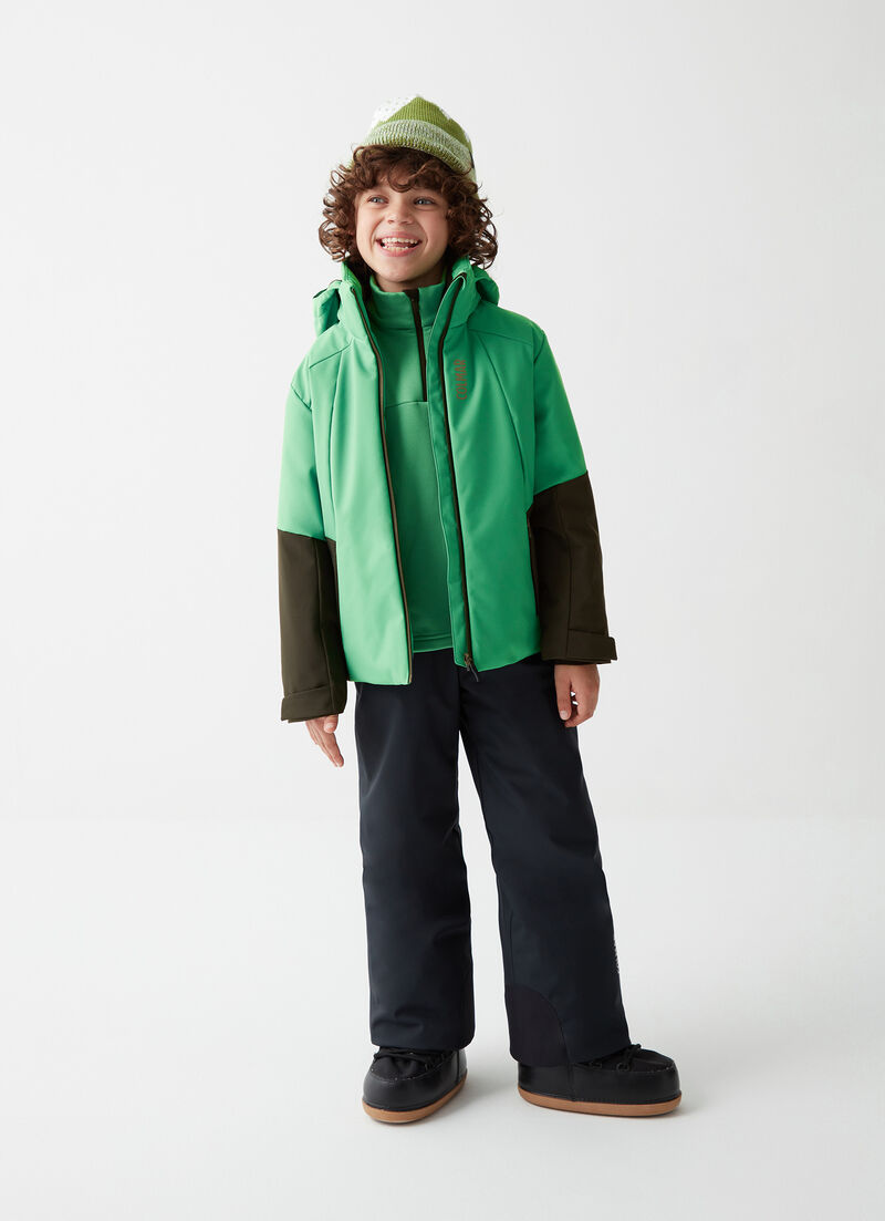 Boys’ colourblock ski jacket