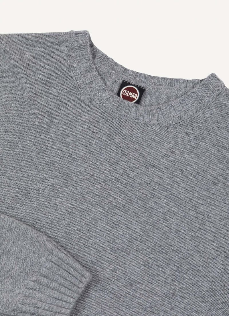 Crew-neck cashmere-blend pullover