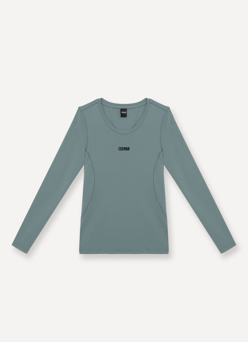 Long-sleeved T-shirt in stretch jersey