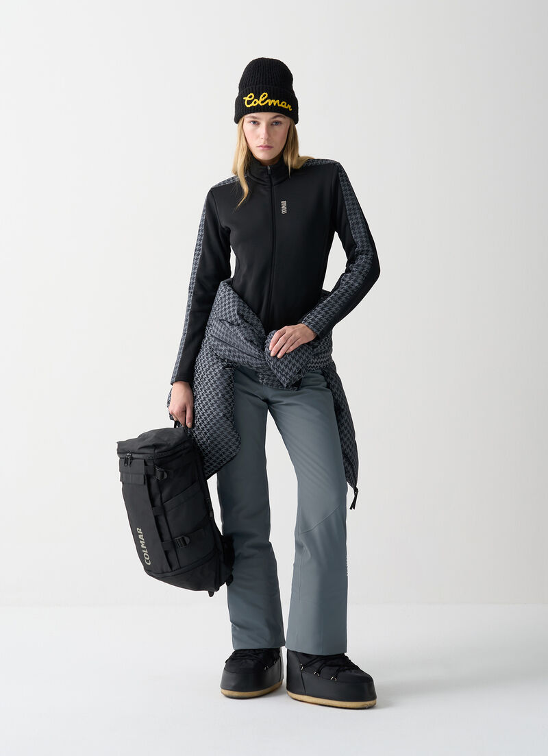 Houndstooth ski fleece