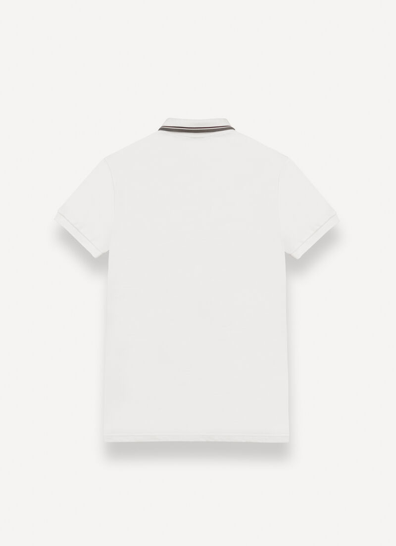 Piqué polo-shirt with tri-colour details