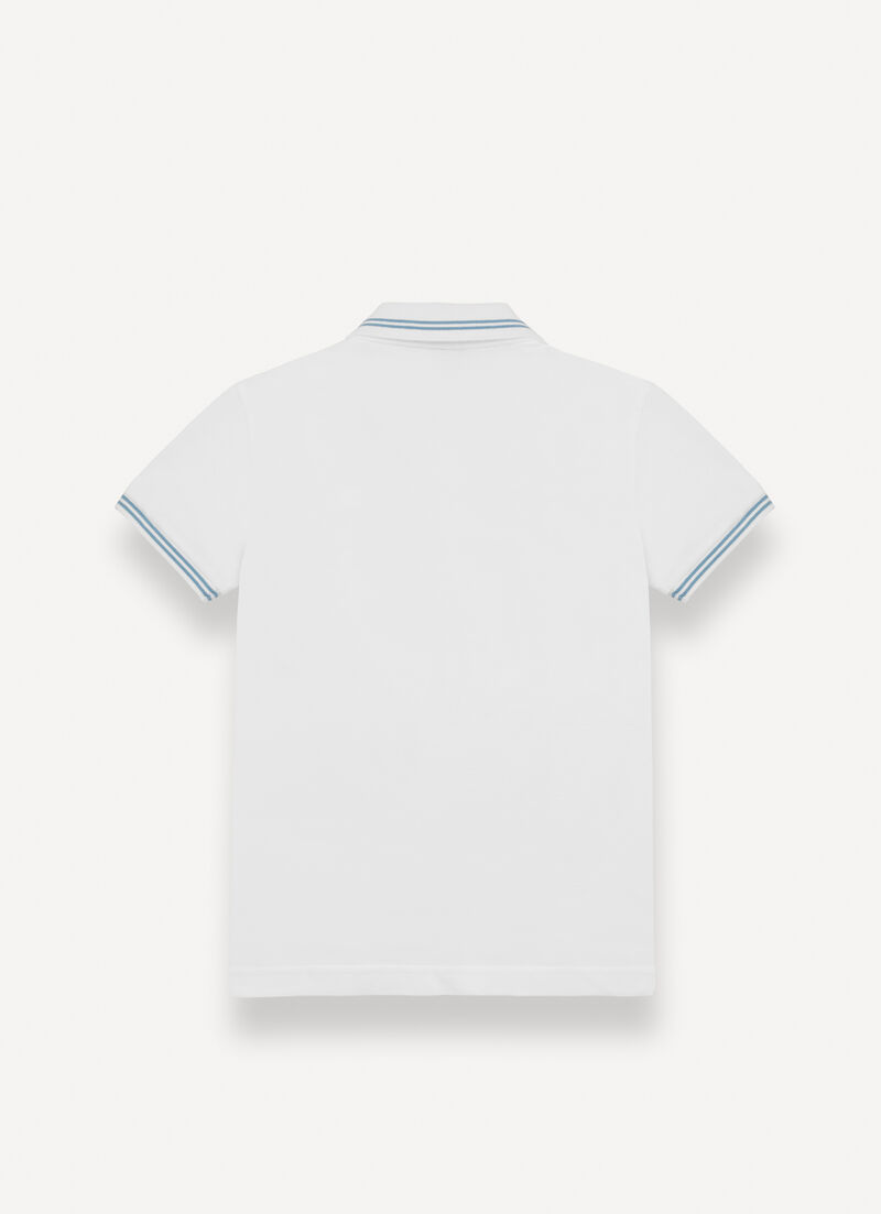 Contrasting striped polo-shirt