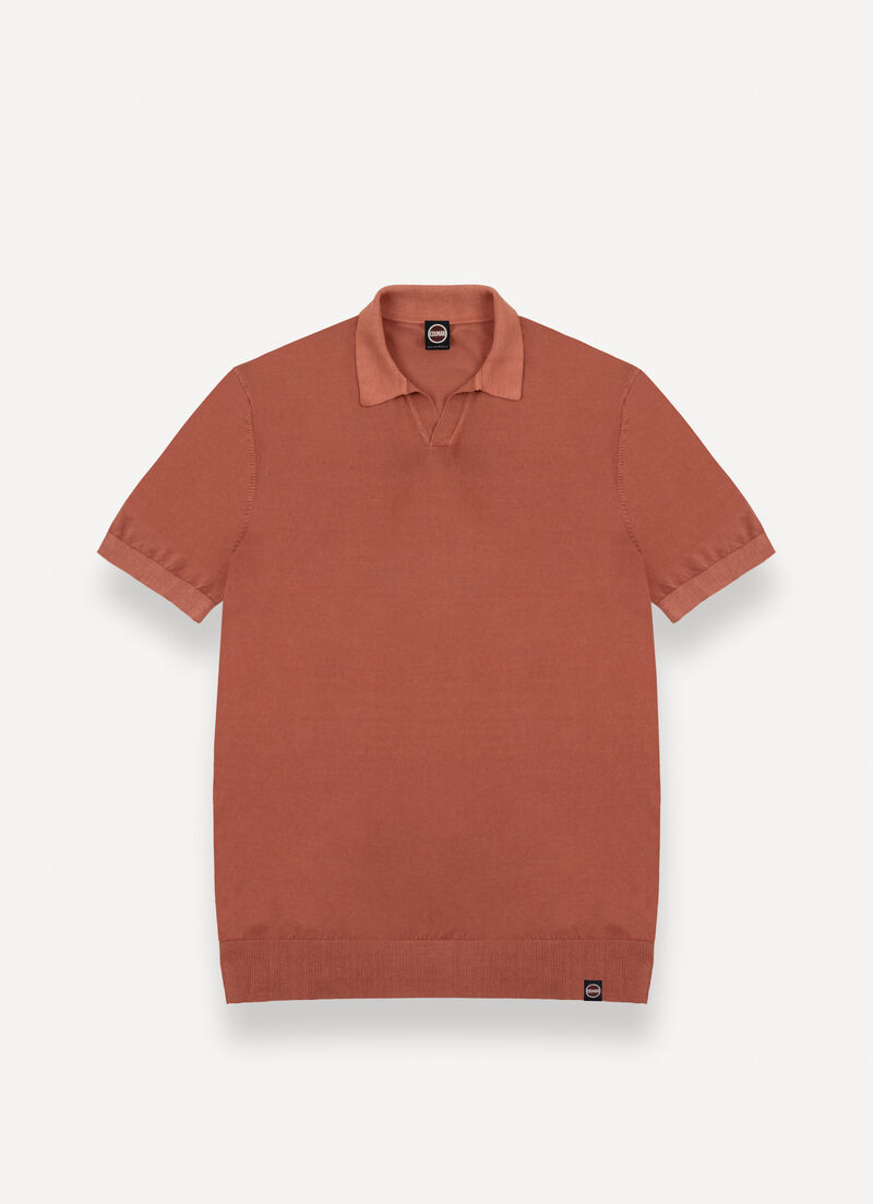 Lightweight linen and cotton polo shirt