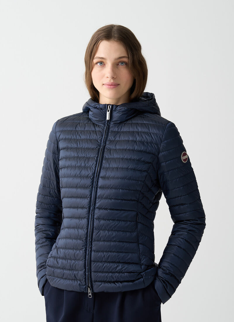 Light down jacket with hood
