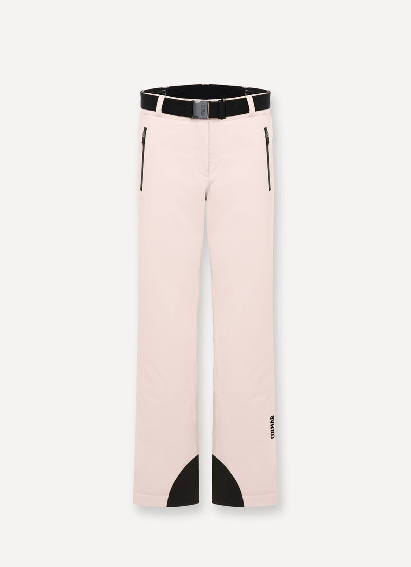 Padded ski pants with belt