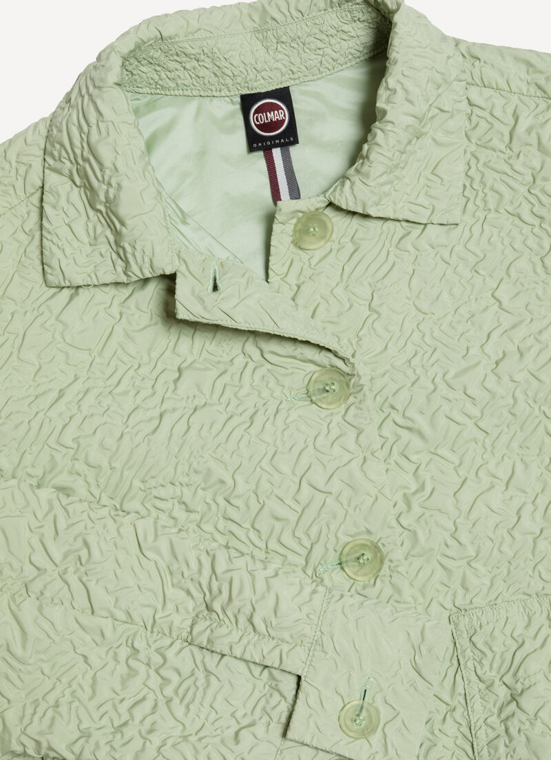 Embossed shirt jacket