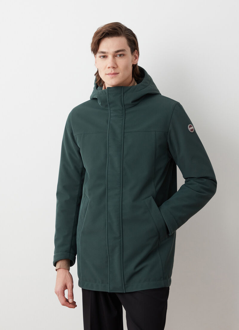 Long waterproof padded jacket