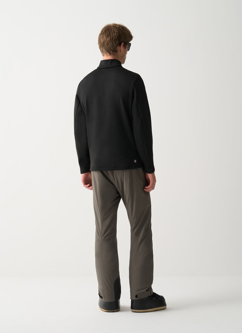 Half-zip stretch ski fleece