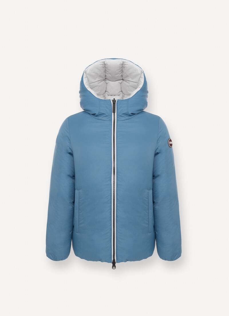 Reversible hooded quilted jacket