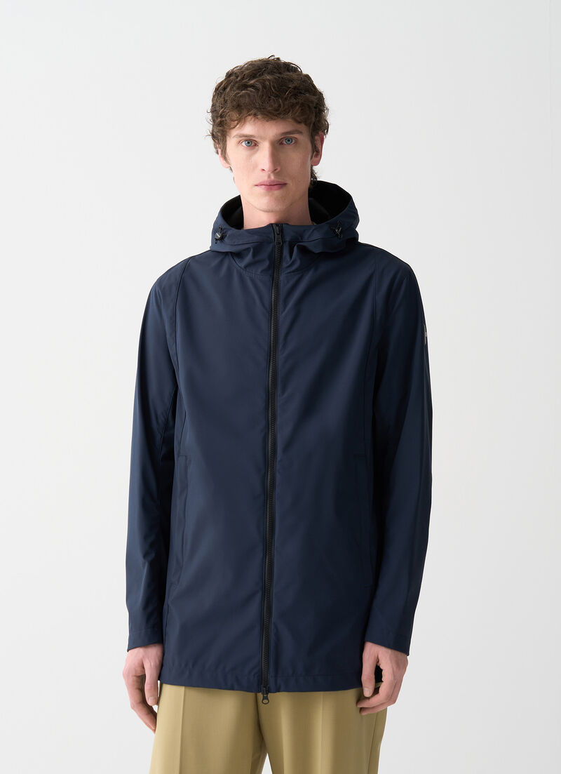 Mid-length softshell jacket